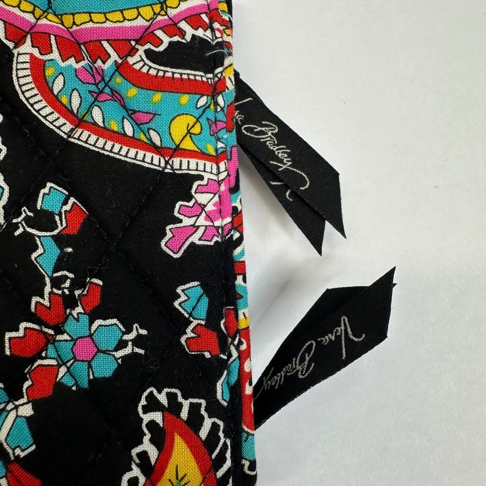 Vera Bradley Cosmetic Makeup/Accessories Black Blue Pink Red Folding Tie Pouch - Picture 2 of 15
